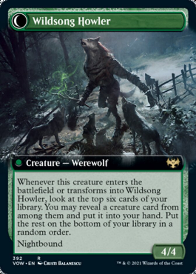 Howlpack Piper // Wildsong Howler (Extended Art) [Innistrad: Crimson Vow] | Black Swamp Games