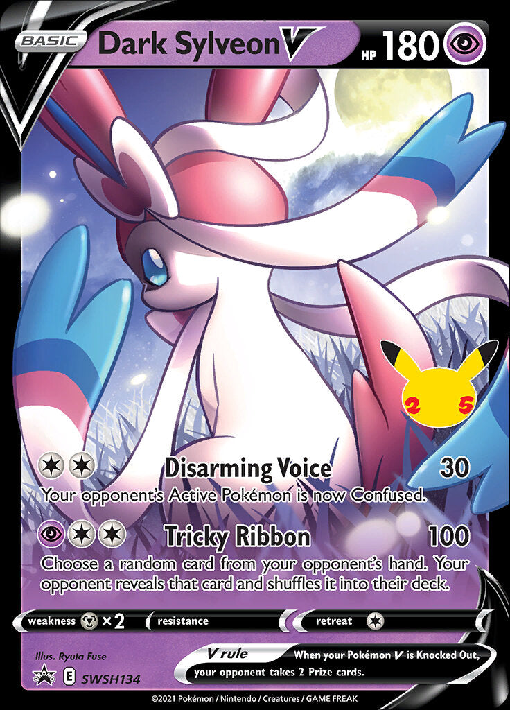 Dark Sylveon V (SWSH134) (Jumbo Card) [Sword & Shield: Black Star Promos] | Black Swamp Games