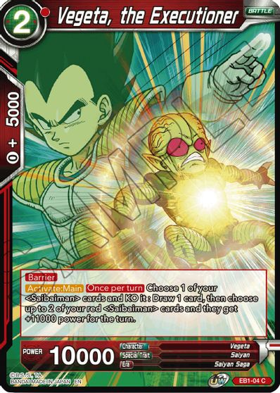 Vegeta, the Executioner (EB1-004) [Battle Evolution Booster] | Black Swamp Games