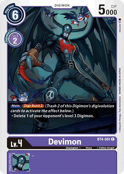 Devimon [BT4-081] [Great Legend] | Black Swamp Games