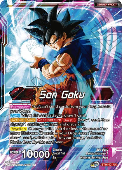 Son Goku // Son Goku, Supreme Warrior (BT16-001) [Realm of the Gods] | Black Swamp Games