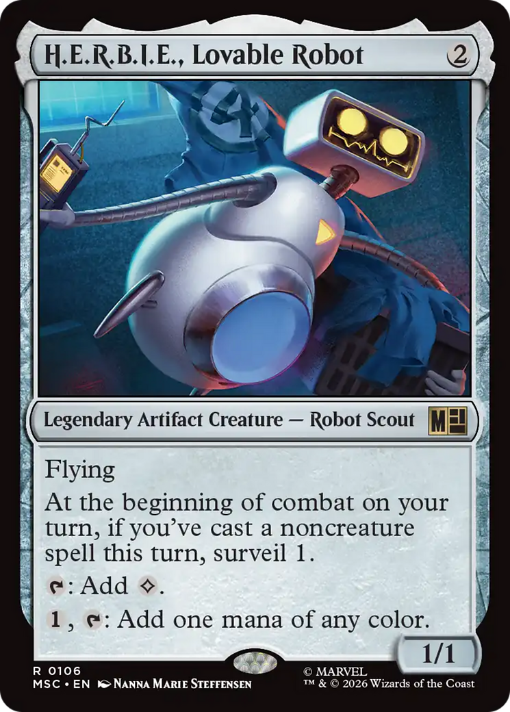 H.E.R.B.I.E., Lovable Robot (Surge Foil) [Marvel Super Heroes Commander] | Black Swamp Games
