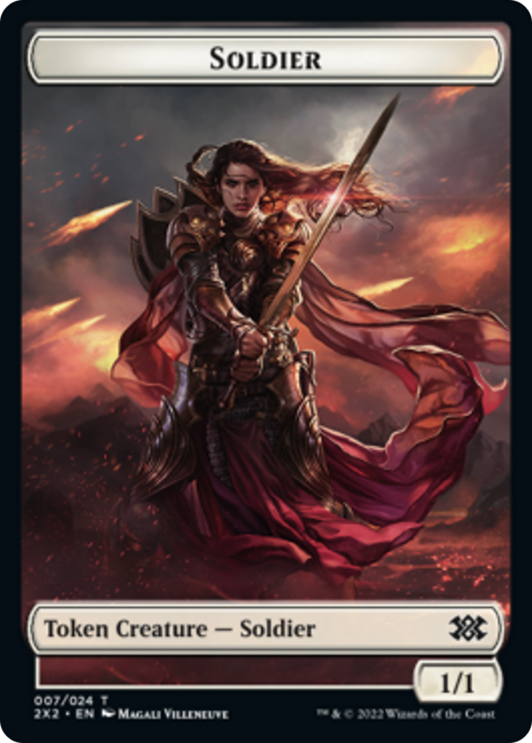 Faerie Rogue // Soldier Double-Sided Token [Double Masters 2022 Tokens] | Black Swamp Games