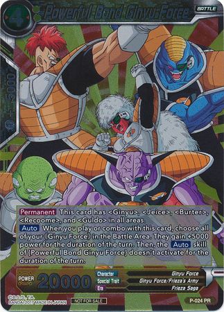 Powerful Bond Ginyu Force (P-024) [Promotion Cards] | Black Swamp Games