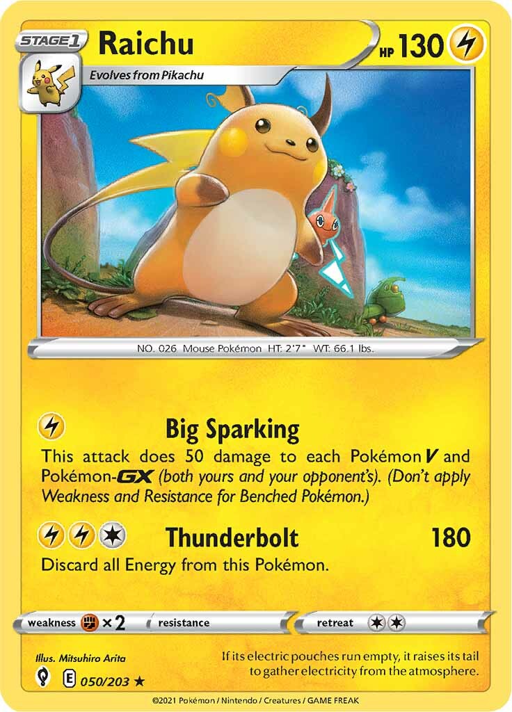 Raichu (050/203) [Sword & Shield: Evolving Skies] | Black Swamp Games