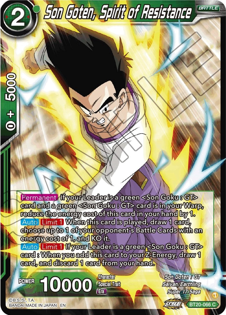 Son Goten, Spirit of Resistance (BT20-066) [Power Absorbed] | Black Swamp Games