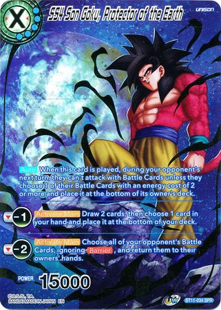 SS4 Son Goku, Protector of the Earth (SPR) (BT11-034) [Vermilion Bloodline 2nd Edition] | Black Swamp Games