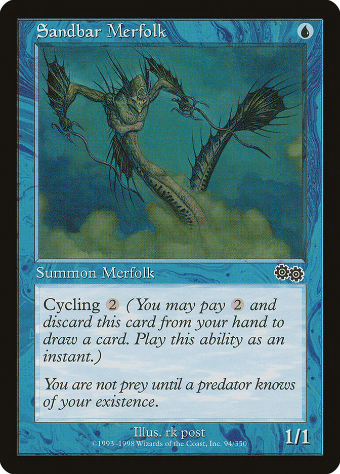 Sandbar Merfolk [Urza's Saga] | Black Swamp Games