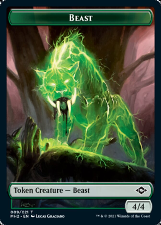 Beast // Squirrel Double-Sided Token [Modern Horizons 2 Tokens] | Black Swamp Games