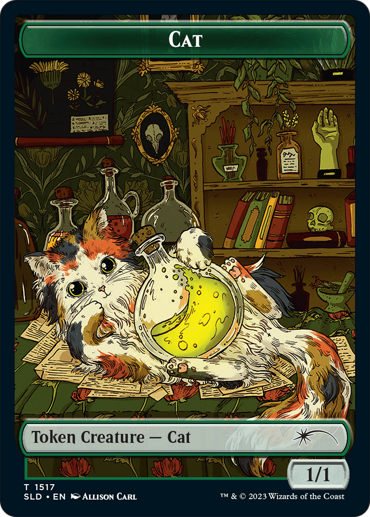 Dog // Cat Double-Sided Token [Secret Lair Commander Deck: Raining Cats and Dogs Tokens] | Black Swamp Games
