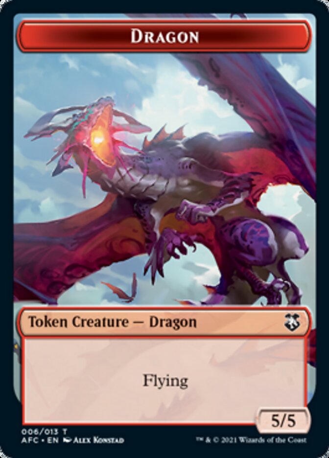 Dragon // Dragon Spirit Double-Sided Token [Dungeons & Dragons: Adventures in the Forgotten Realms Commander Tokens] | Black Swamp Games
