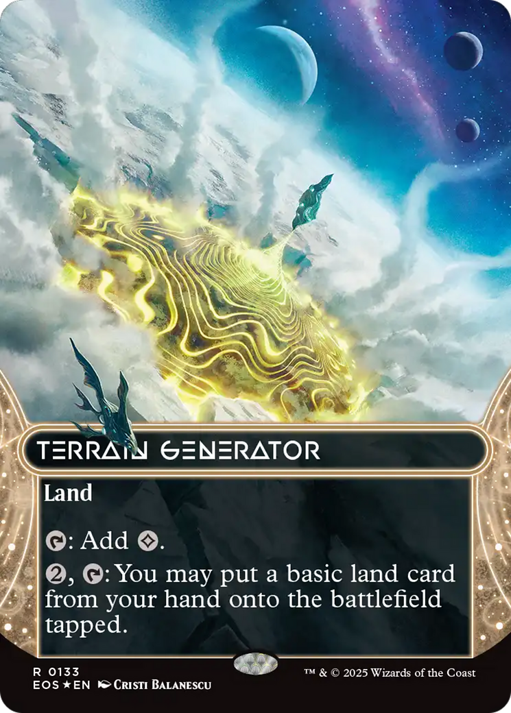 Terrain Generator (0133) (Borderless) (Galaxy Foil) [Edge of Eternities: Stellar Sights] | Black Swamp Games