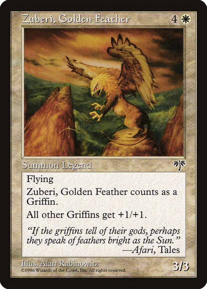 Zuberi, Golden Feather [Mirage] | Black Swamp Games