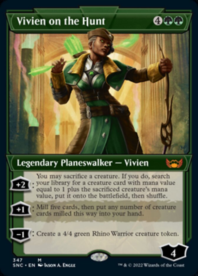 Vivien on the Hunt (Showcase Art Deco) [Streets of New Capenna] | Black Swamp Games