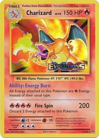 Charizard (11/108) (XY Evolutions Prerelease) [XY: Black Star Promos] | Black Swamp Games