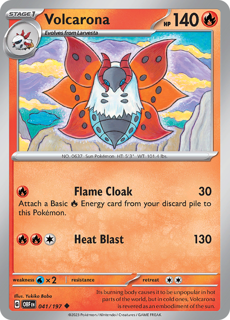 Volcarona (041/197) [Scarlet & Violet: Obsidian Flames] | Black Swamp Games