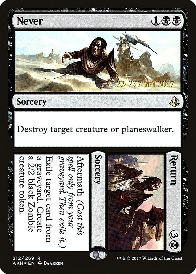 Never // Return [Amonkhet Prerelease Promos] | Black Swamp Games