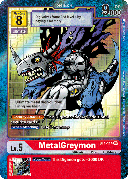 MetalGreymon [BT1-114] (Alternate Art) [Release Special Booster Ver.1.0] | Black Swamp Games