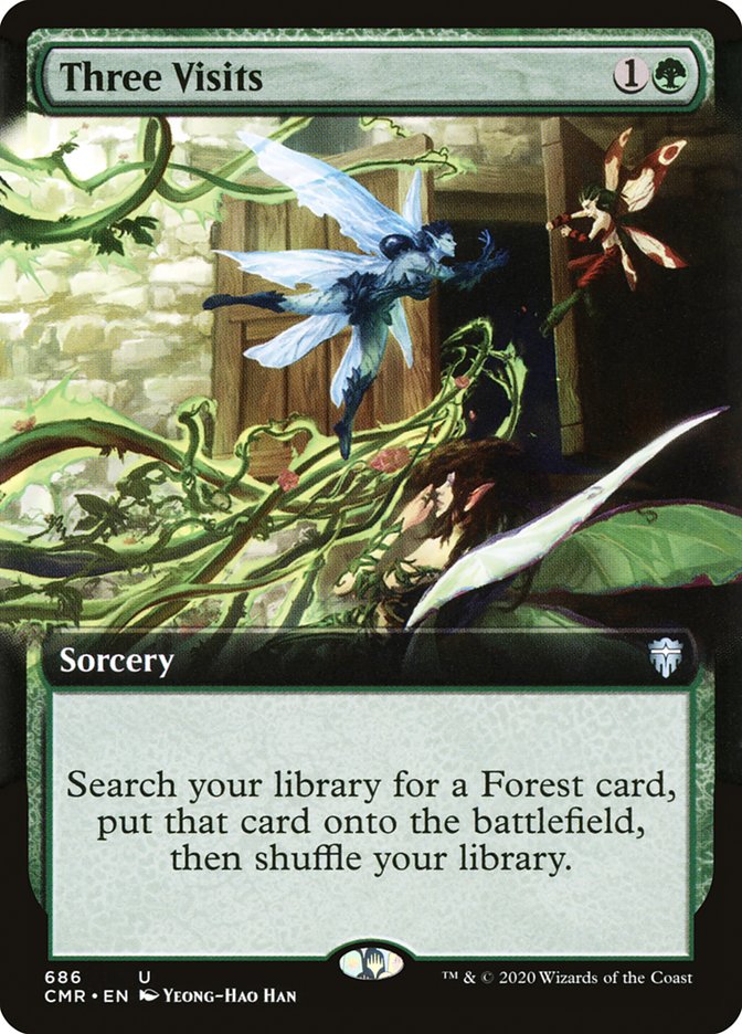 Three Visits (Extended Art) [Commander Legends] | Black Swamp Games