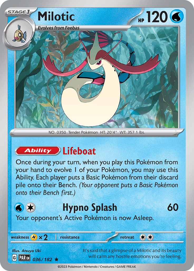 Milotic (036/182) [Scarlet & Violet: Paradox Rift] | Black Swamp Games