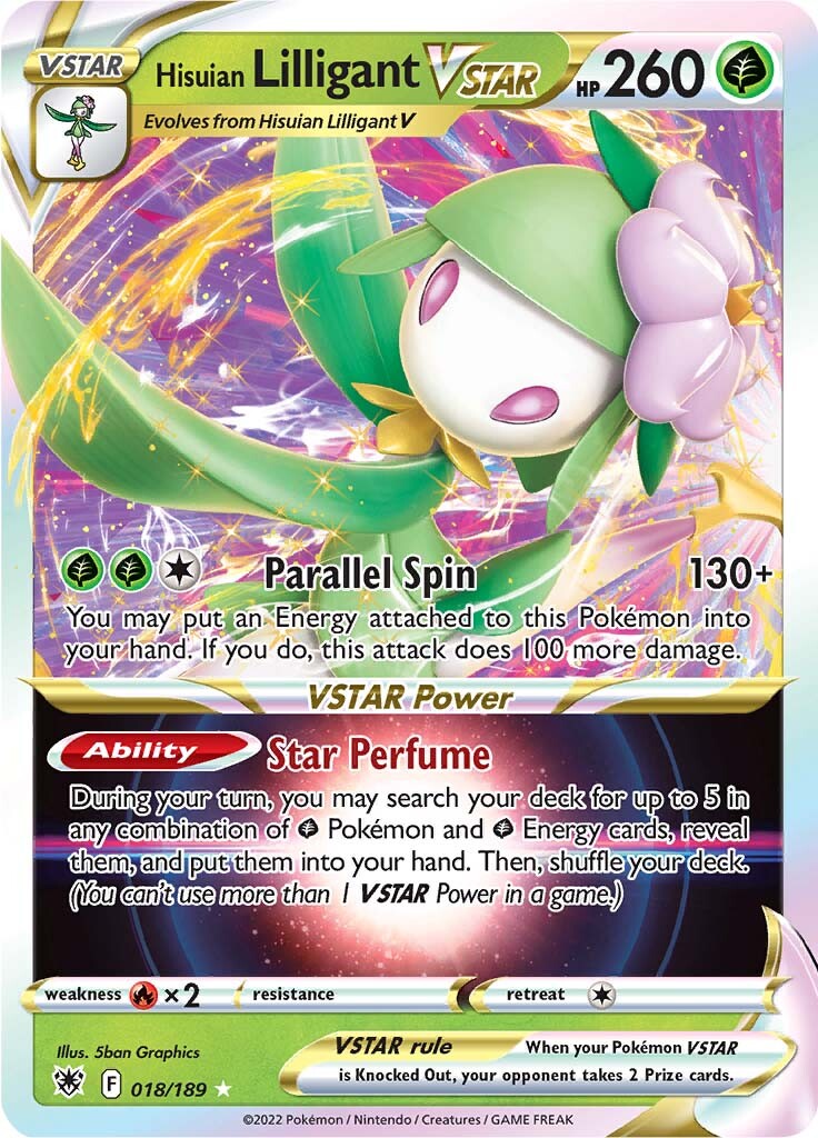 Hisuian Lilligant VSTAR (018/189) [Sword & Shield: Astral Radiance] | Black Swamp Games