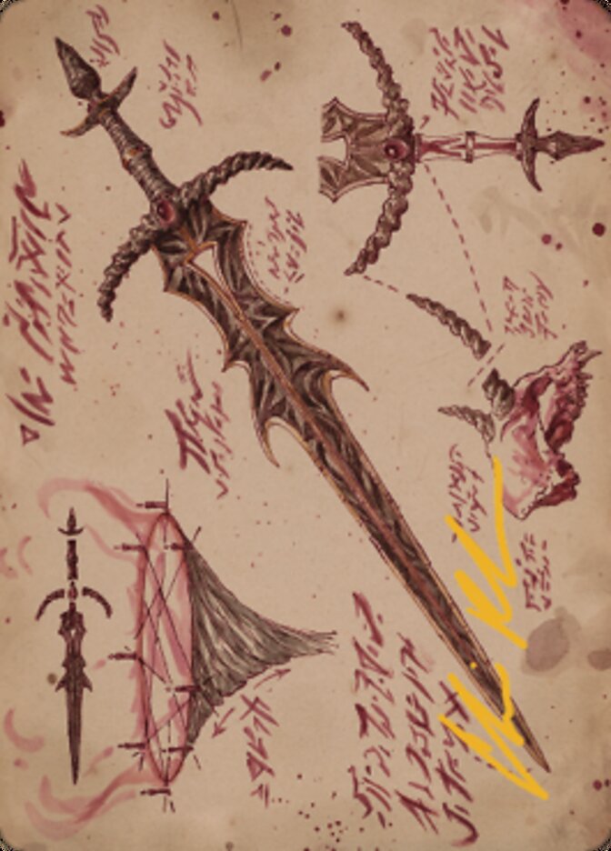 Blackblade Reforged Art Card (Gold-Stamped Signature) [The Brothers' War Art Series] | Black Swamp Games