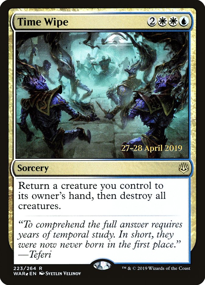 Time Wipe [War of the Spark Prerelease Promos] | Black Swamp Games