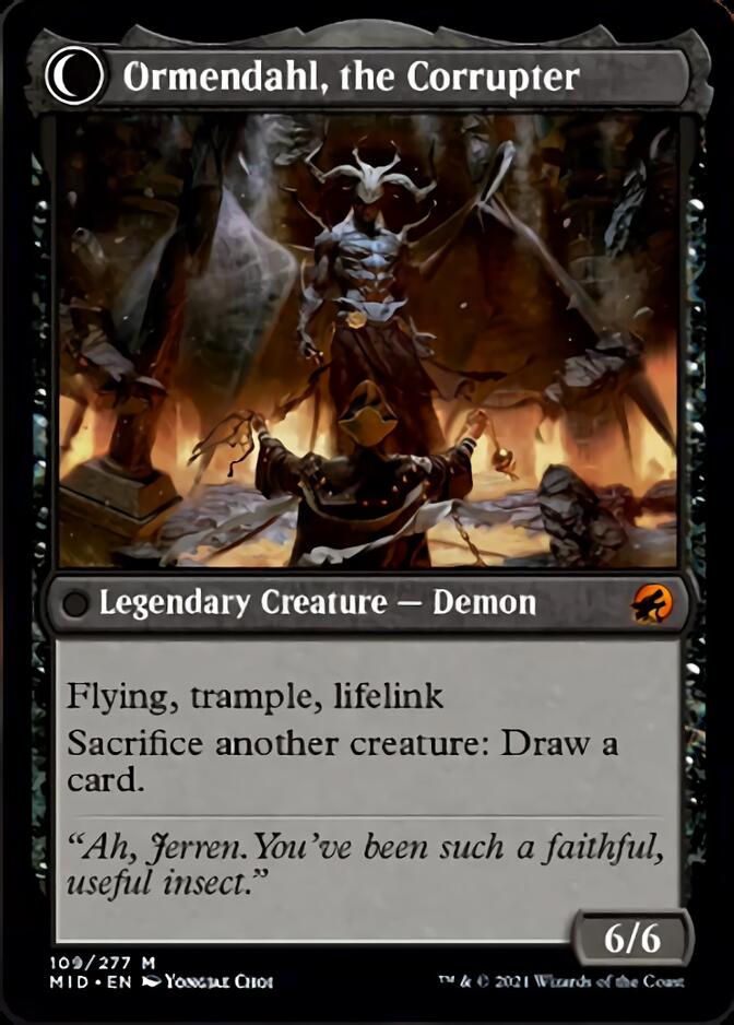 Jerren, Corrupted Bishop // Ormendahl, the Corrupted [Innistrad: Midnight Hunt] | Black Swamp Games