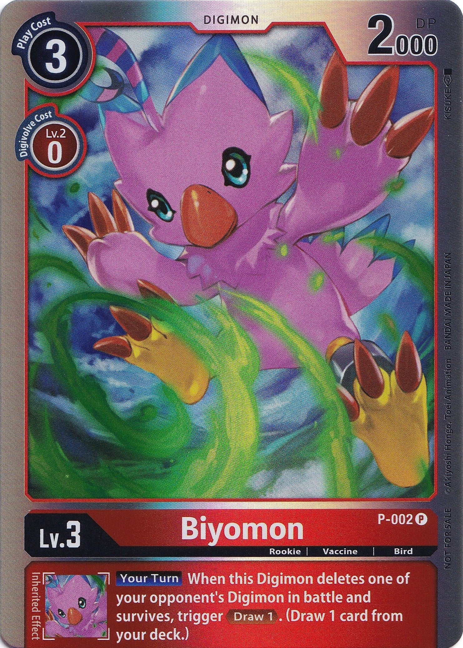 Biyomon [P-002] (Rainbow Foil) [Promotional Cards] | Black Swamp Games