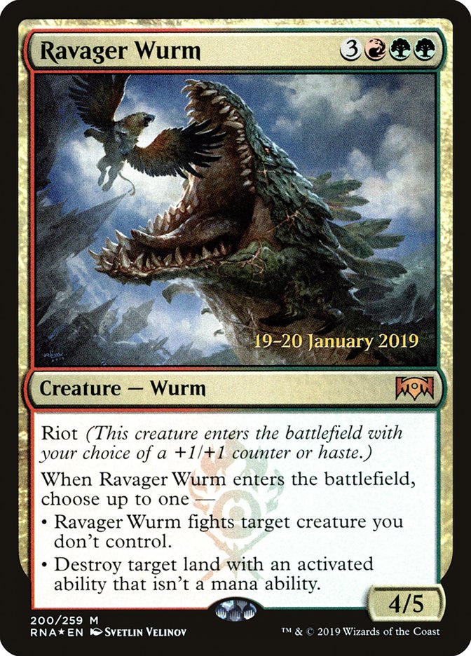 Ravager Wurm [Ravnica Allegiance Prerelease Promos] | Black Swamp Games