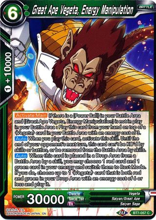 Great Ape Vegeta, Energy Manipulation (BT7-057) [Assault of the Saiyans] | Black Swamp Games