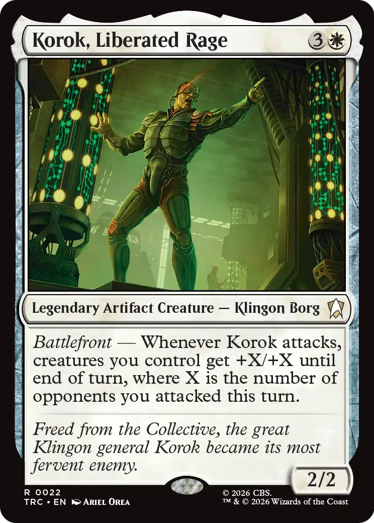 Korok, Liberated Rage (Surge Foil) [Star Trek Commander] | Black Swamp Games