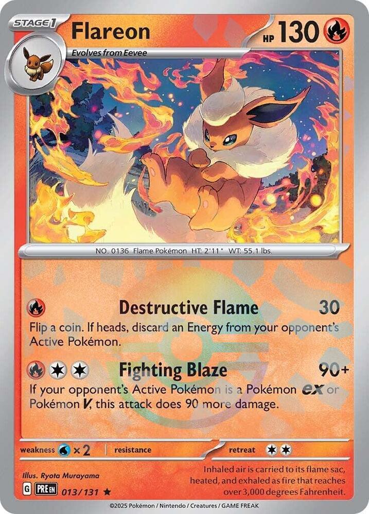 Flareon (013/131) (Poke Ball Pattern) [Scarlet & Violet: Prismatic Evolutions] | Black Swamp Games