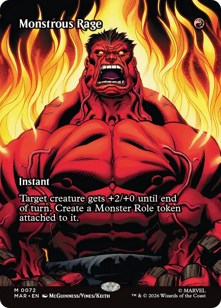 Monstrous Rage (Borderless) [Marvel Universe: Eternal-Legal] | Black Swamp Games