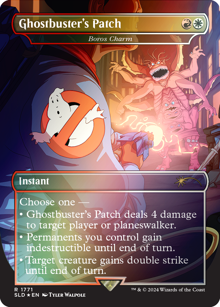 Ghostbuster's Patch - Boros Charm (Rainbow Foil) [Secret Lair Drop Series] | Black Swamp Games