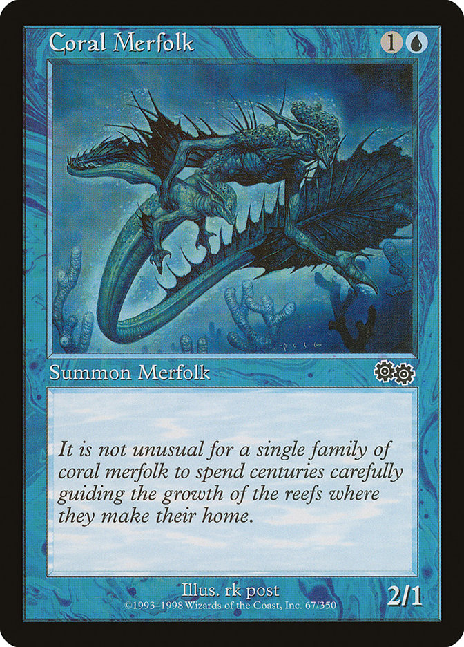 Coral Merfolk [Urza's Saga] | Black Swamp Games