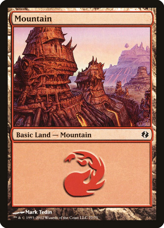 Mountain (77) [Duel Decks: Venser vs. Koth] | Black Swamp Games