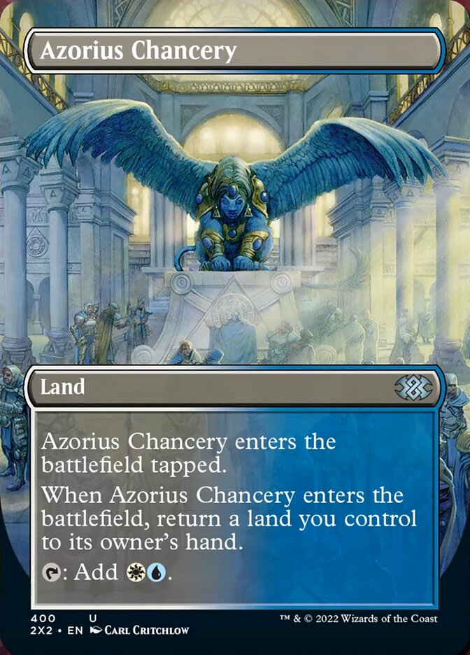 Azorius Chancery (Borderless Alternate Art) [Double Masters 2022] | Black Swamp Games