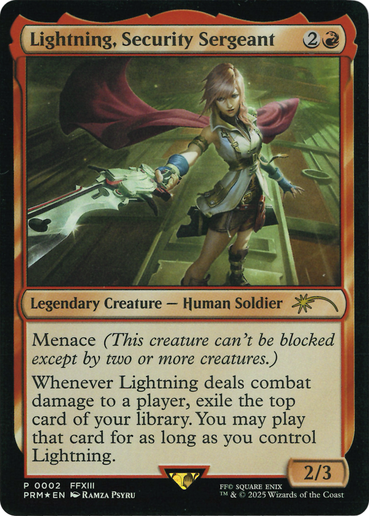 Lightning, Security Sergeant (Costco Bundle) [FINAL FANTASY Promos] | Black Swamp Games
