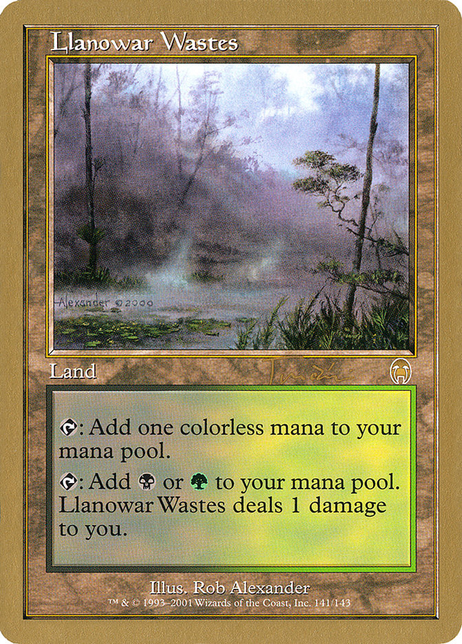 Llanowar Wastes (Jan Tomcani) [World Championship Decks 2001] | Black Swamp Games