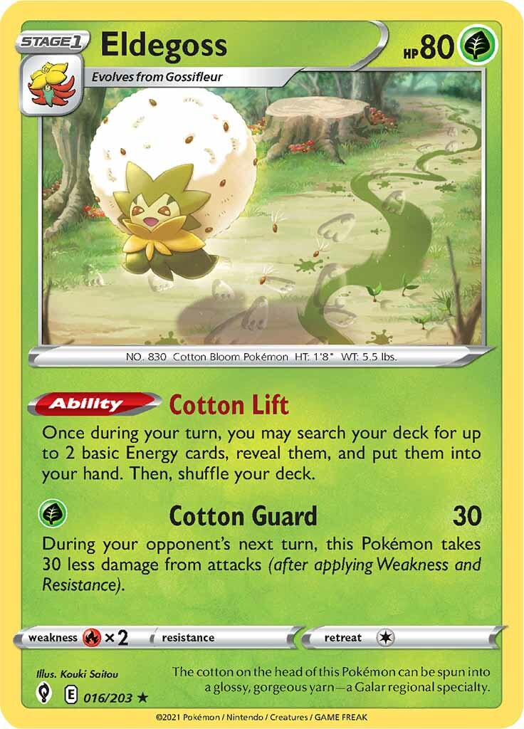 Eldegoss (016/203) (Theme Deck Exclusive) [Sword & Shield: Evolving Skies] | Black Swamp Games