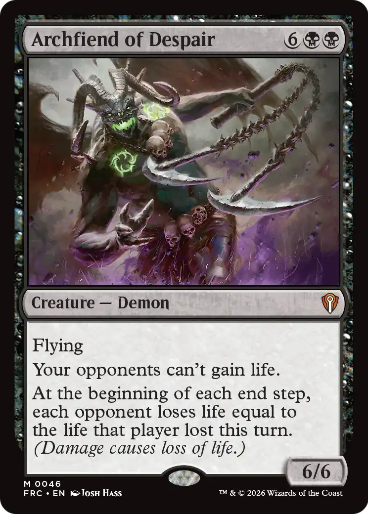 Archfiend of Despair [Reality Fracture Commander] | Black Swamp Games