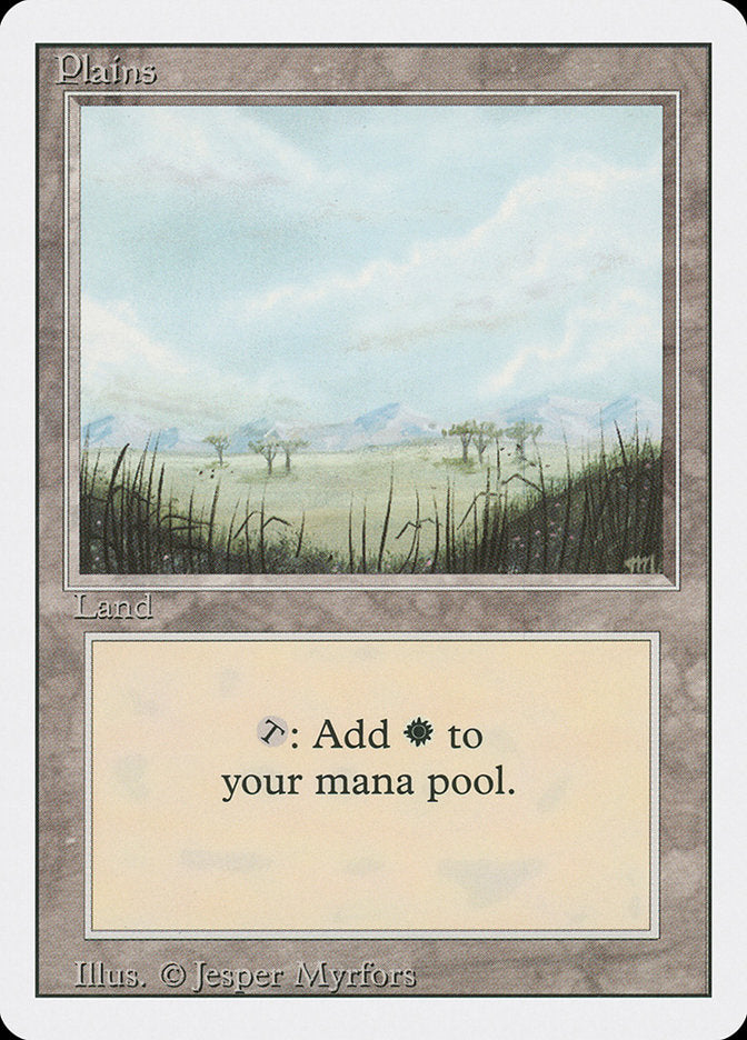 Plains (Trees on Plain / Signature on Right) [Revised Edition] | Black Swamp Games