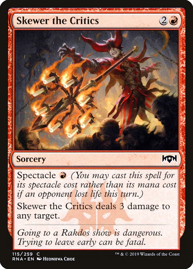 Skewer the Critics [Ravnica Allegiance] | Black Swamp Games