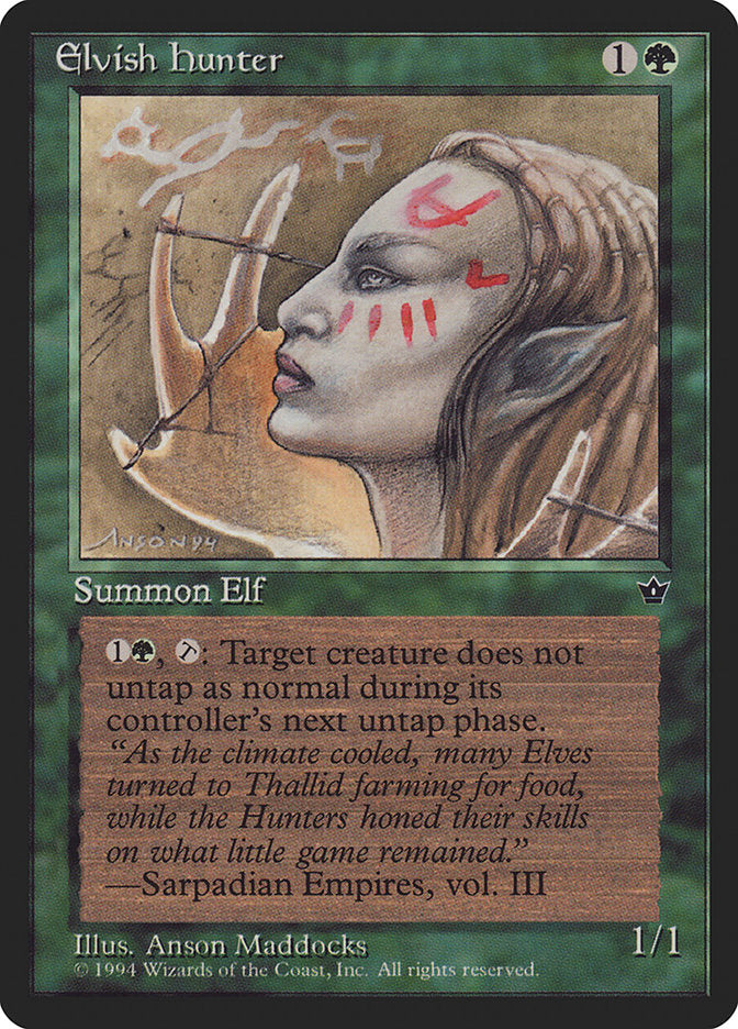 Elvish Hunter (Anson Maddocks) [Fallen Empires] | Black Swamp Games