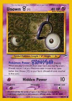 Unown [V] (89/105) [Neo Destiny Unlimited] | Black Swamp Games