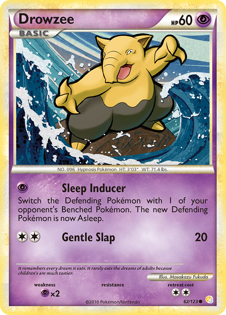 Drowzee (62/123) [HeartGold & SoulSilver: Base Set] | Black Swamp Games
