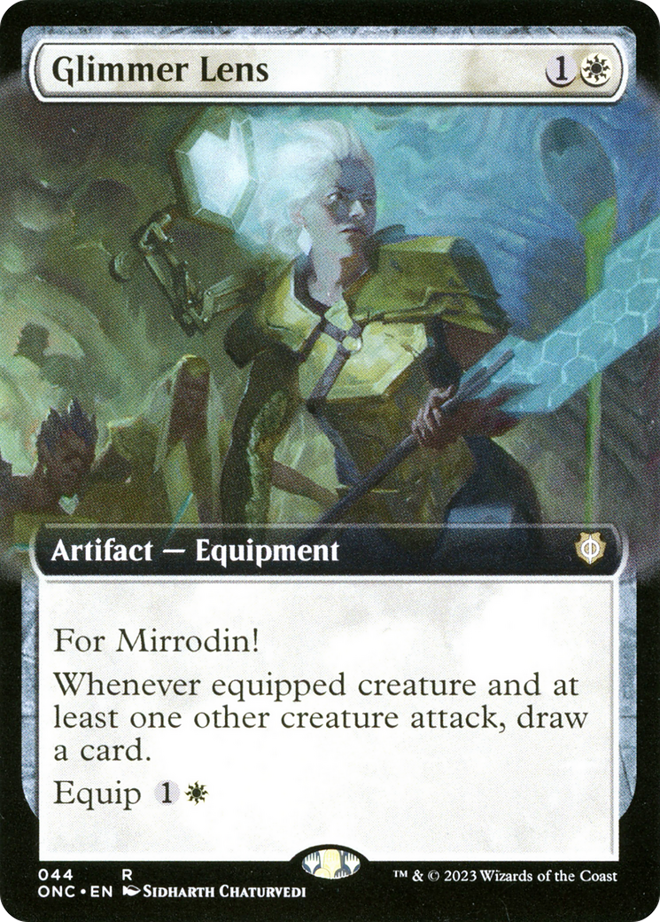 Glimmer Lens (Extended Art) [Phyrexia: All Will Be One Commander] | Black Swamp Games
