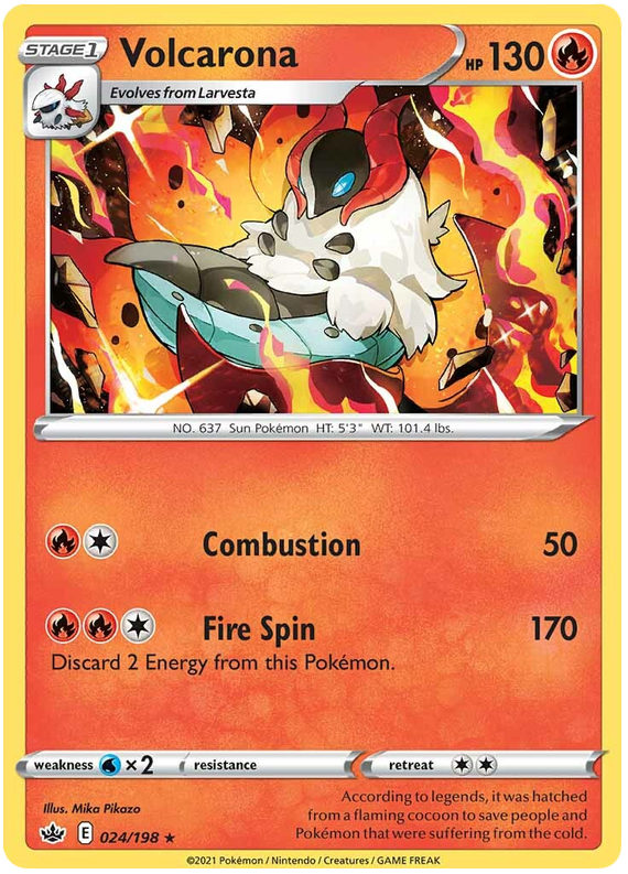 Volcarona (024/198) [Sword & Shield: Chilling Reign] | Black Swamp Games