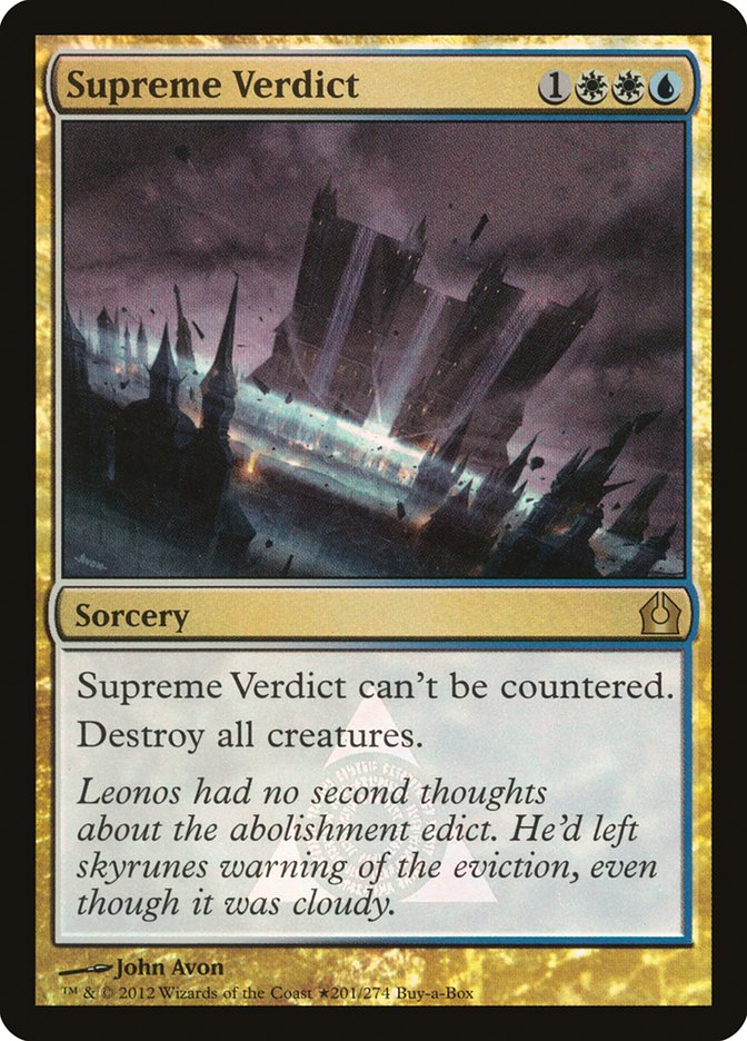 Supreme Verdict (Buy-A-Box) [Return to Ravnica Promos] | Black Swamp Games